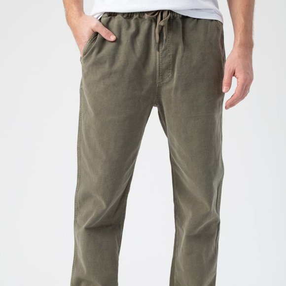 FRAME Drawstring Pant in Army - Picture 1 of 3